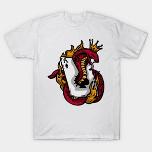 Snake Cobra Fire Red Orange T-Shirt